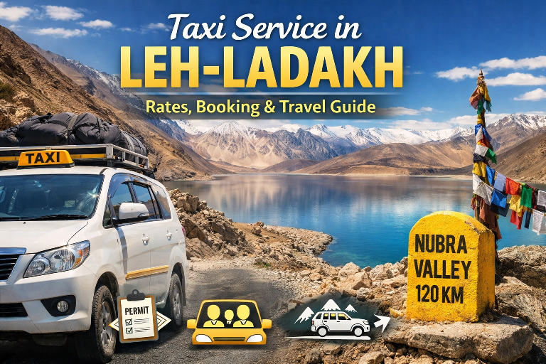 Taxi Service in Leh-Ladakh – Rates (2026)
